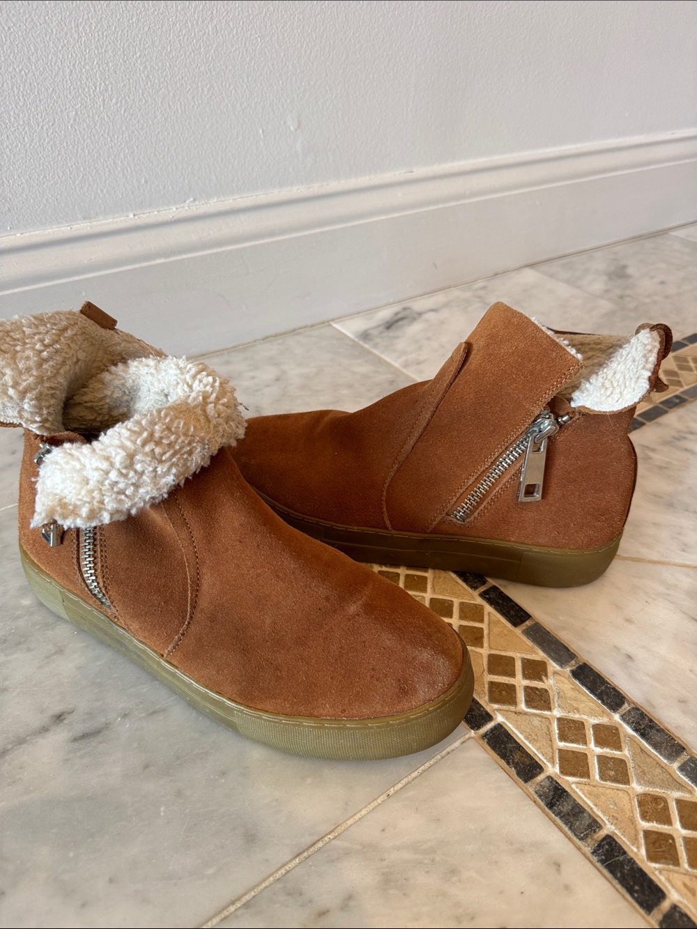 Suede Sherpa lined bootie